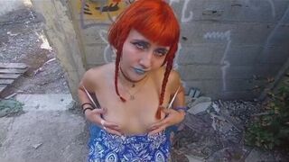 Alternative slut plays with small tits for you - porn video