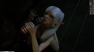 Back Alley Petite Slut Frieren Jerks Off A Nice Hard BBC For Delicious Cum - porn video