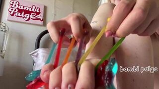 gummy worm foot JOI teaser - porn video