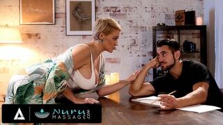 NURUMASSAGE Busty Ryan Keely Gives A Torrid Massage To Her Stepson For His University Essay - porn video