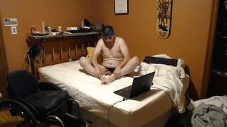 Paraplegic guy shows off body - porn video