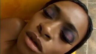 Ebony slut drilled hard and deep - porn video