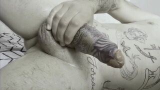 Post shower play with super thick girthy cock - porn video