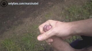 Public cumming in the jungle with some stranger guests - porn video