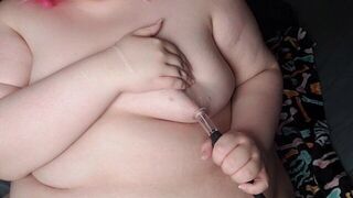 BBW Nipple Pump Play Time - porn video
