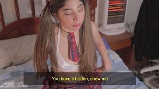 Encuentro a mi hermanastra jugando con un dildo ANAL - porn video